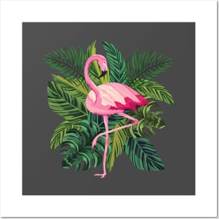 Tropical Flamingo Posters and Art